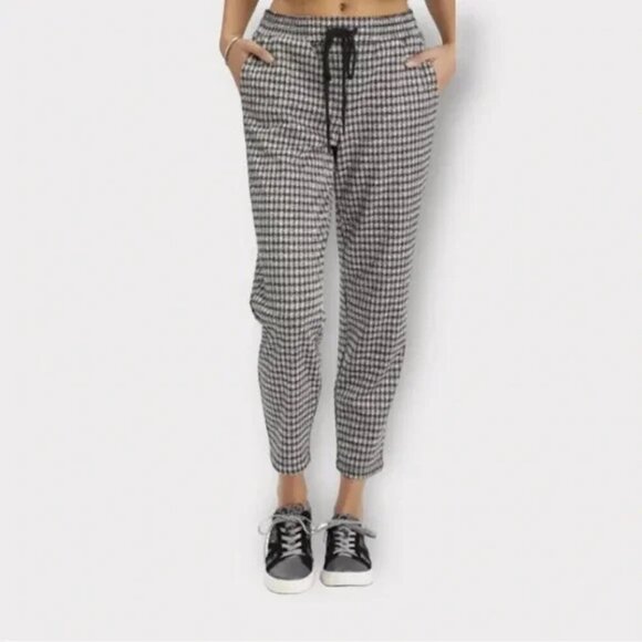 New Sanctuary Easy Going Drawstring Pant In  Brooklyn Check sz small - Picture 7 of 8